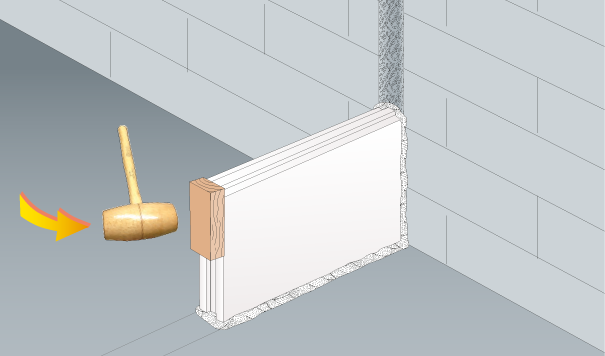 Posez une cloison en carreaux de plâtre